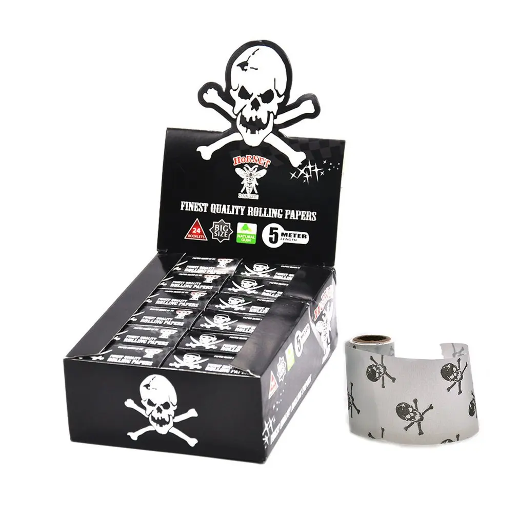 

Pattern Skull Cigarette Filter Rolling Paper Tips For HORNET Pre Rolled Natural Unrefined Cigarette