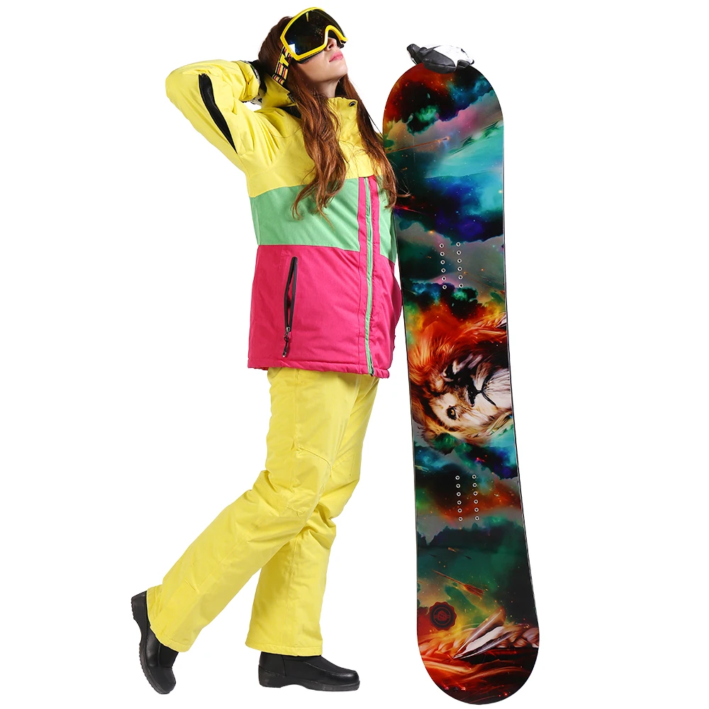 SAENSHING Ski Suit Women Waterproof 10K Snowboard Jacket Ski Pants Breathable Thermal Skiing Snowboarding Suits Winter Snow Sets