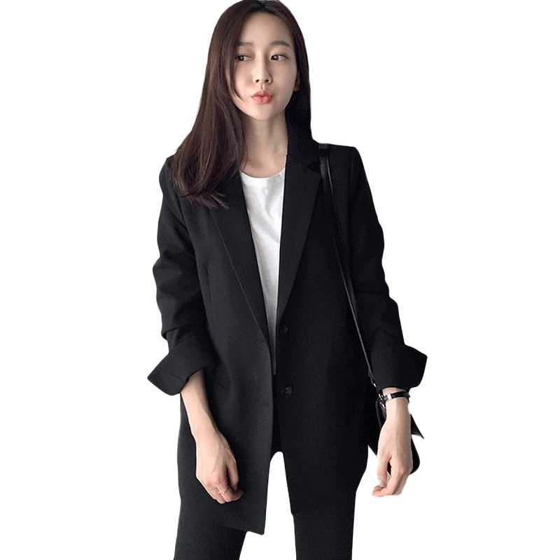 

Blazer Jackets For Women Suit Korean Style 2019 Spring Fashion Single Breasted Long Sleeve Blazer Outerwear Jaquetas Feminina