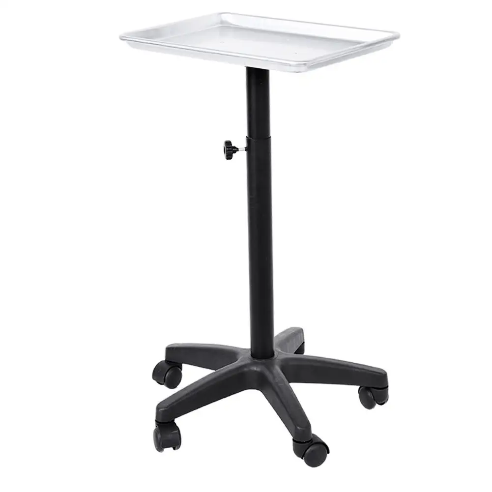 Aluminium Hair Salon Instrument Tray Adjustable Height Trolley Beauty Tools New