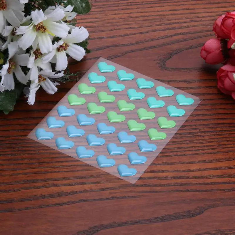 

Colorful Heart DIY Self- adhesive Enamel Dots Resin Sticker for Scrapbooking/ DIY Crafts Card Making Decoration Sugar Sprinkles