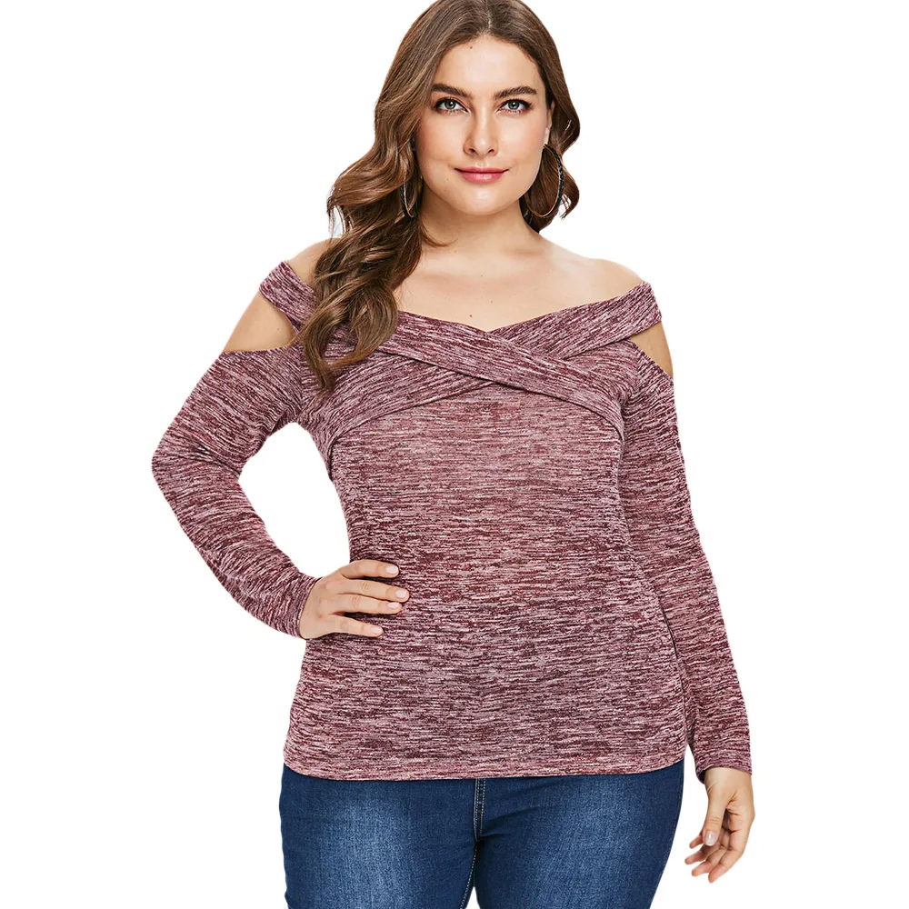 off shoulder full sleeve top
