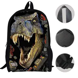 Дизайнер Большой 3D Динозавр школьные рюкзаки для детей Туристическая Сумка для женщин leopard Backbag мода животных рюкзак P2