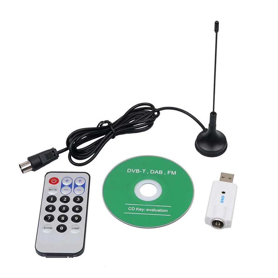 Мини RTL-SDR FM + DAB DVB-T USB цифровая телевизионная Флешка RTL2832U R820T тюнер ресивера комплект