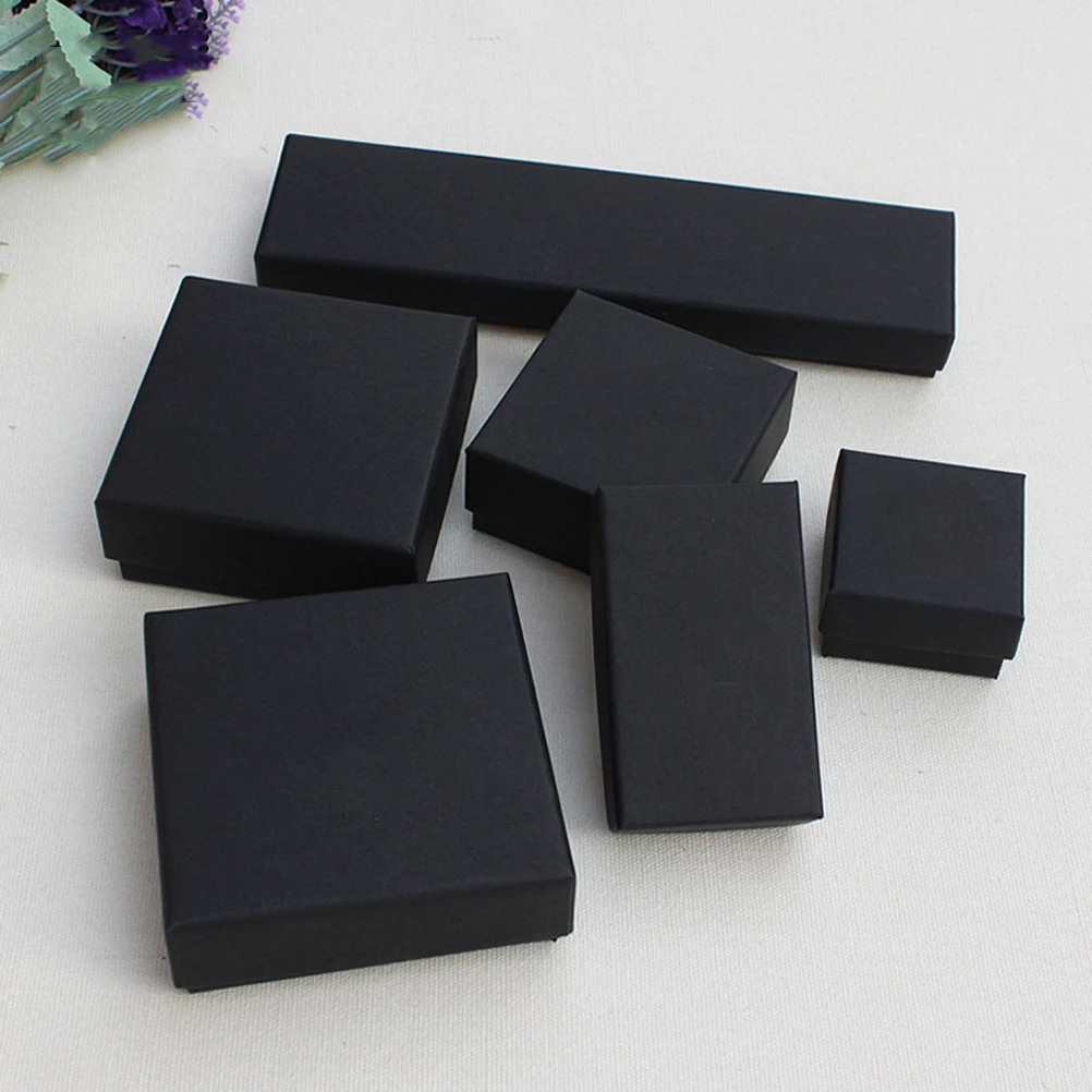 16 pcs Jewelry Organizer Delicate Vintage Kraft Paper Jewel Case Jewelry Boxes for Earrings Necklaces Rings Brooches