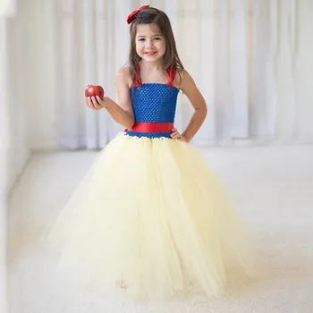 

kids clothes dresses for Girls Snow White princess Dress Girl Handmade Mesh Dance TUTU Dress Children's Performance Costume 1906