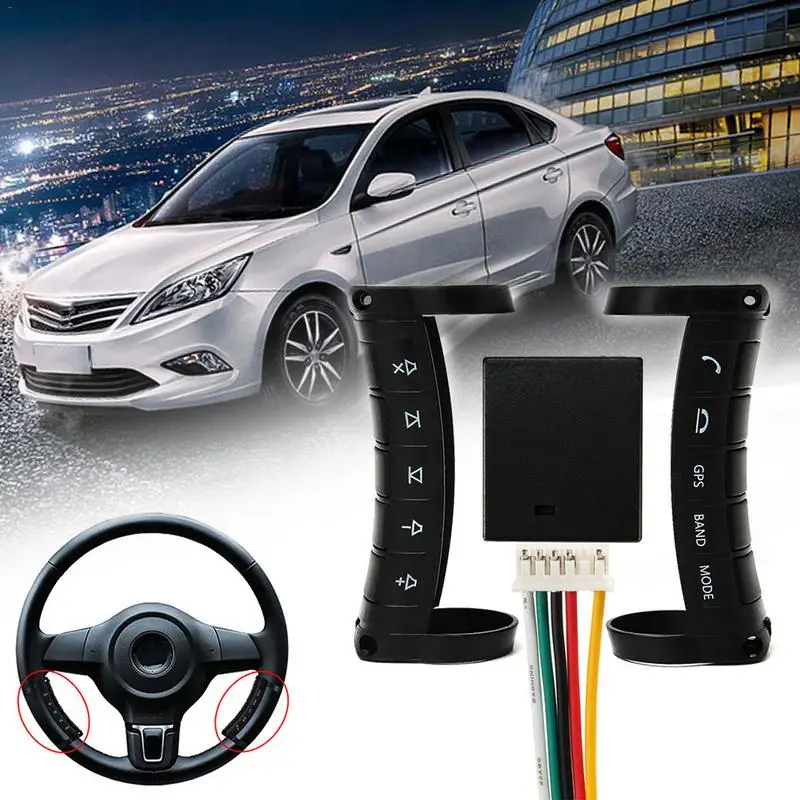 

Universal Multi-function Wireless Steering Wheel Controller DVD Navigation Buttons Controller Car Remote Controller