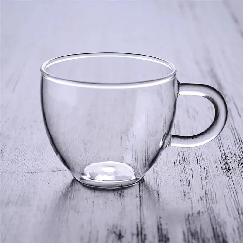 4 шт. 80 мл двойное стекло прозрачная ручная работа термостойкие чашки для питья здоровый напиток кружка, кофейные чашки изолированное стекло