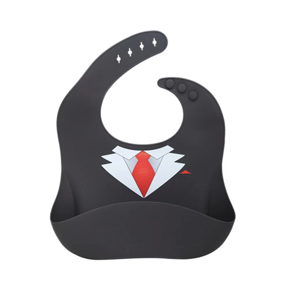 Cartoon Kids Silicone Baby Bibs Children's Adjustable Waterproof Bib Baby Feeding Stuff Burp Cloth Boy Girl Bibs Apron 2 Pcs