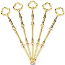 5 x золотые цветочные мотивы мини Mittellochausstech для 2 до 3 этаж Многоуровневое напольная пластина свадебный торт стенд 21 см