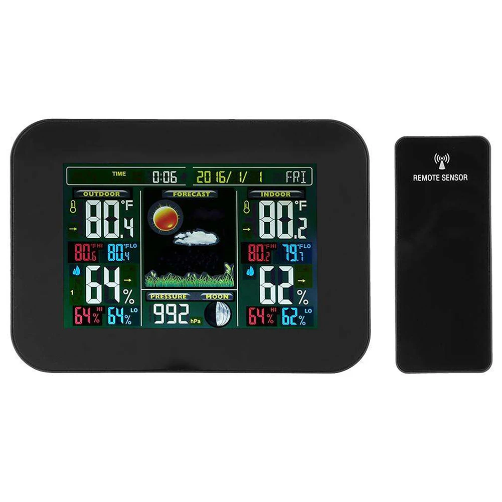 

Digital Lcd Screen Weather Station Indoor Outdoor Wireless Sensor Electronic Temperature Humidity Meter Forecast Sensor Clock