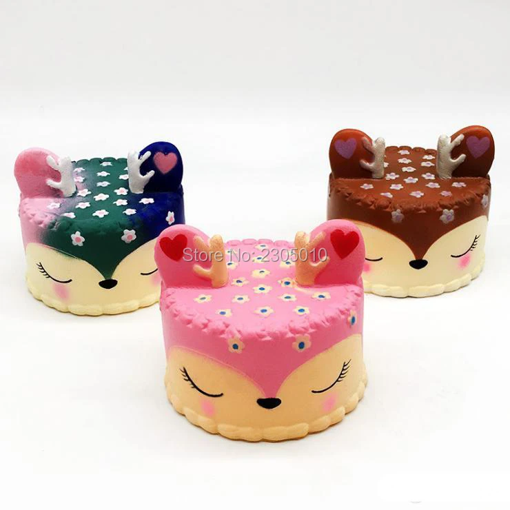 Freeshippinsquishy CutePink игрушки единороги 11 см Красочный мультфильм Единорог торт хвост