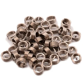

50pcs/set Sliver Stainless Steel Metric Helical Screw Thread Insert Assortment Kit Repair Thread Fastener Hardware Tool