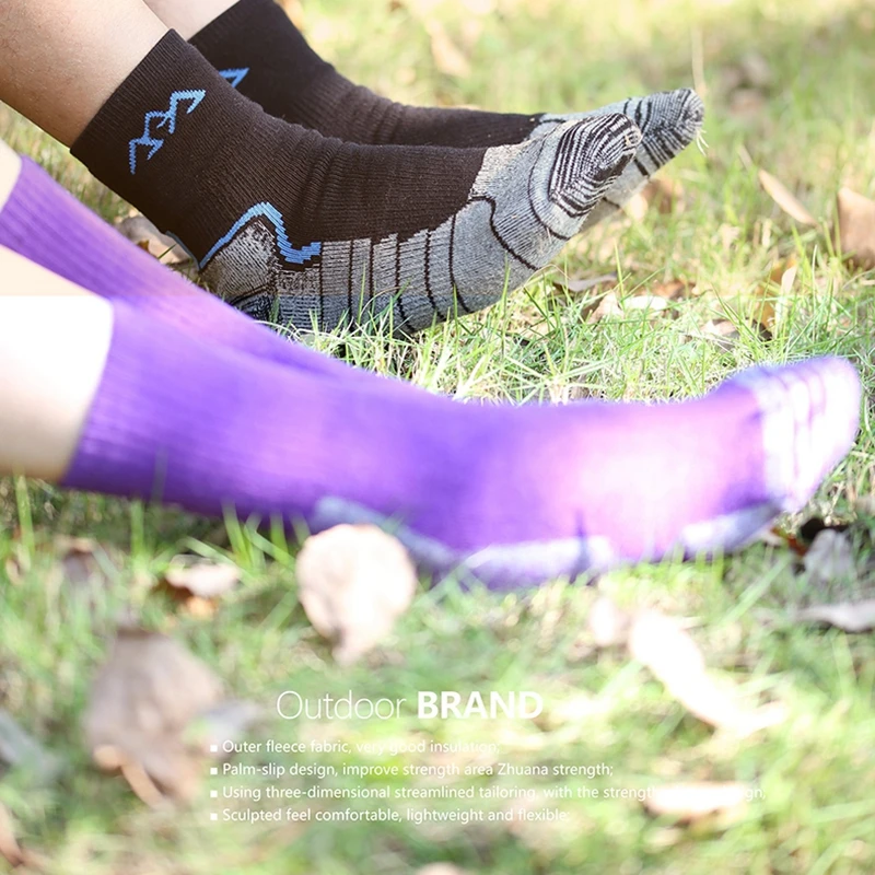 SANTO Men Quick Drying Outdoor Camping Socks Cycling Sport Socks For Hiking Trekking Thicken Travel mens socks