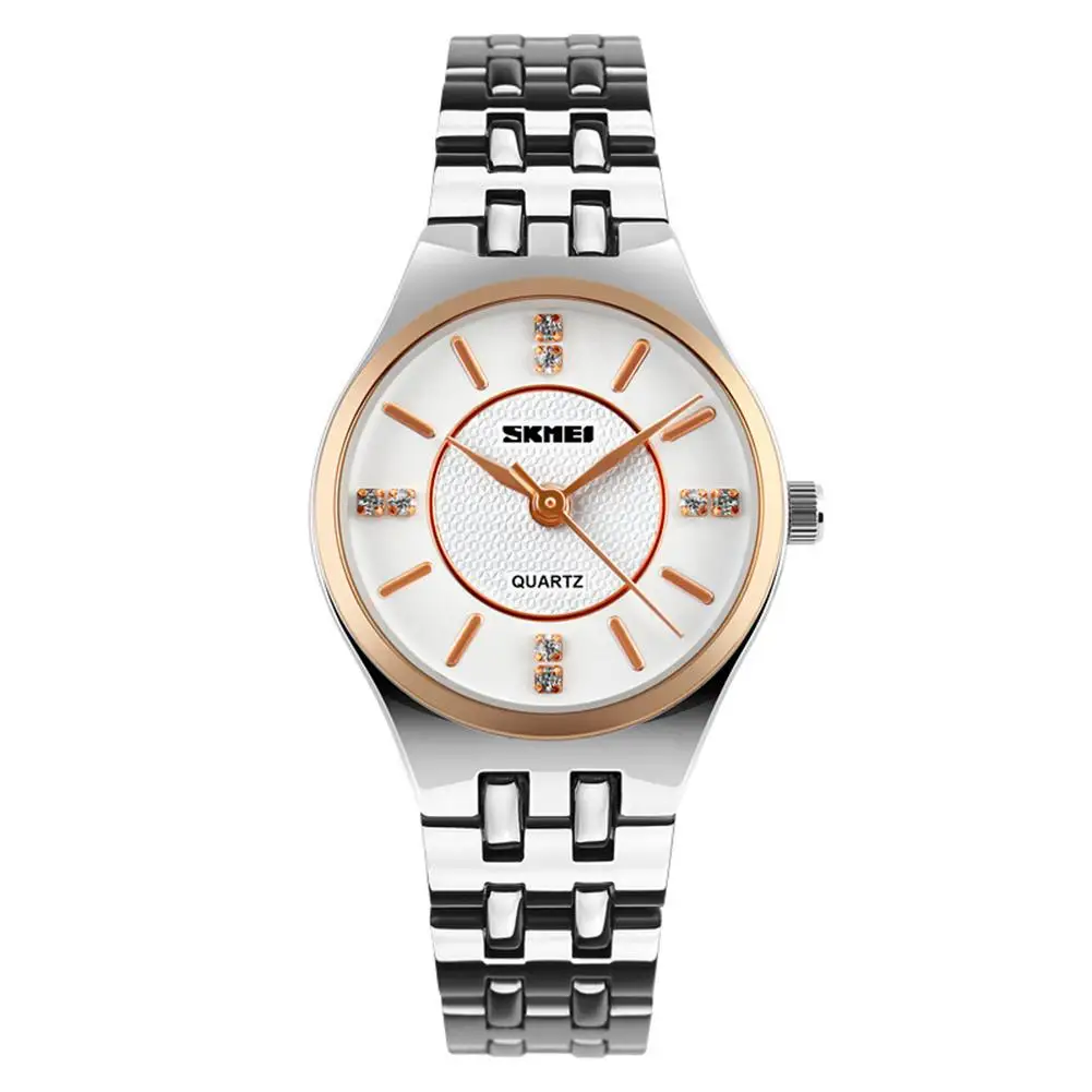 

Fashion Rhinestone Round Dial Analog Women Quartz Waterproof Wrist Watch