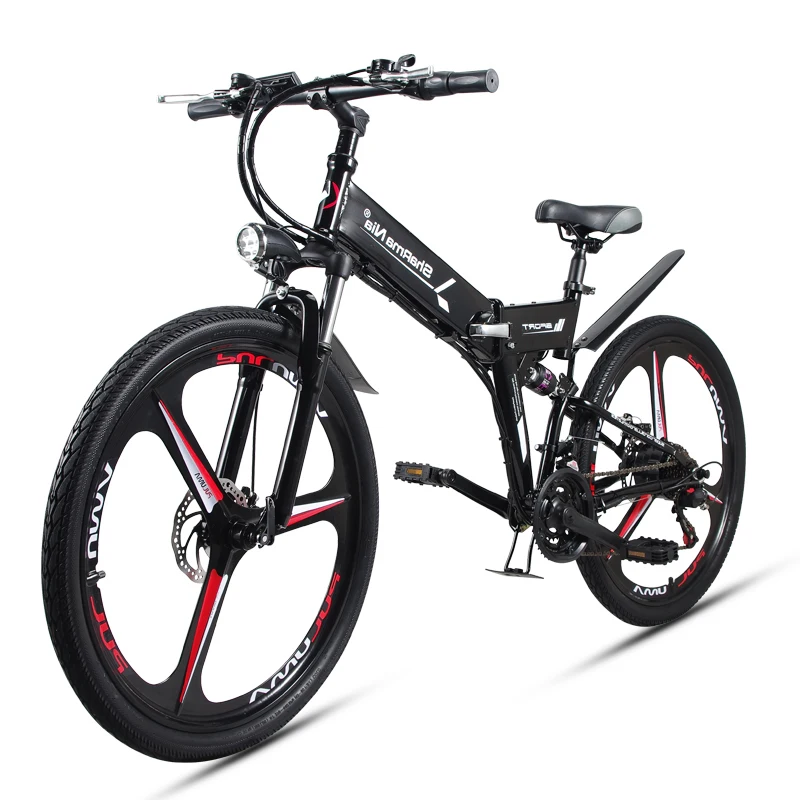 

26inch Folding Electric Mountain Bicycle 48v 350w High Speed Ebike Removable Lithium Battery Travel Assisted Electric Bike