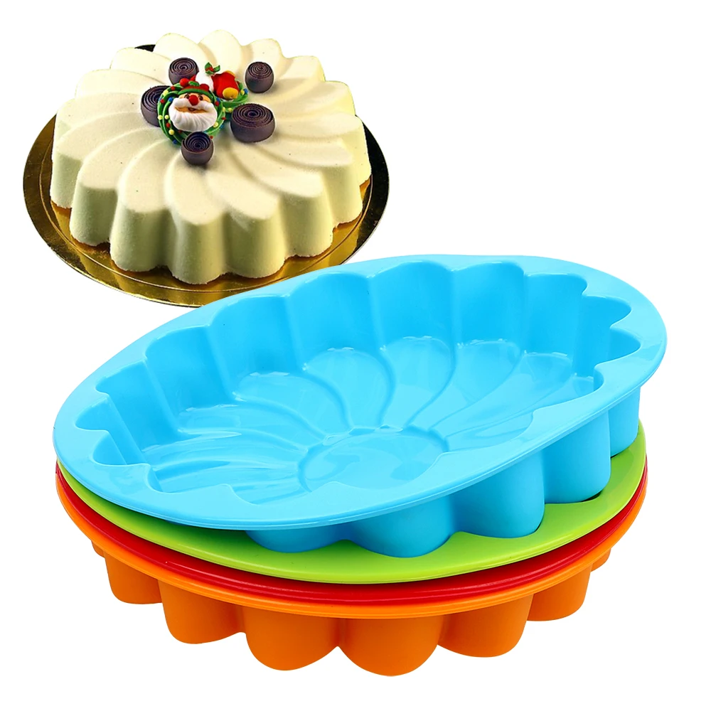 

Silicone Mold Cake Decorating Tool For Baking Cookie Mould Kitchen Pastry DIY 3D Sunflower Form Fondant Cake