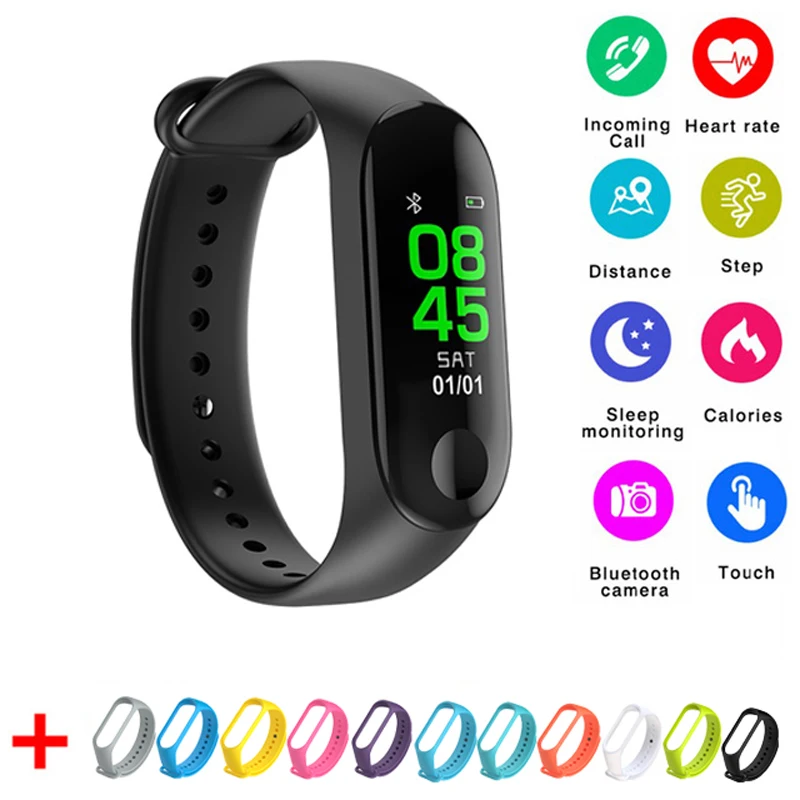 

2018 Newest Smart Band M3 Waterproof Band Heart Rate Monitor Bluetooth Smart Bracelet Sleep Fitness Tracker Pedometer Wristband