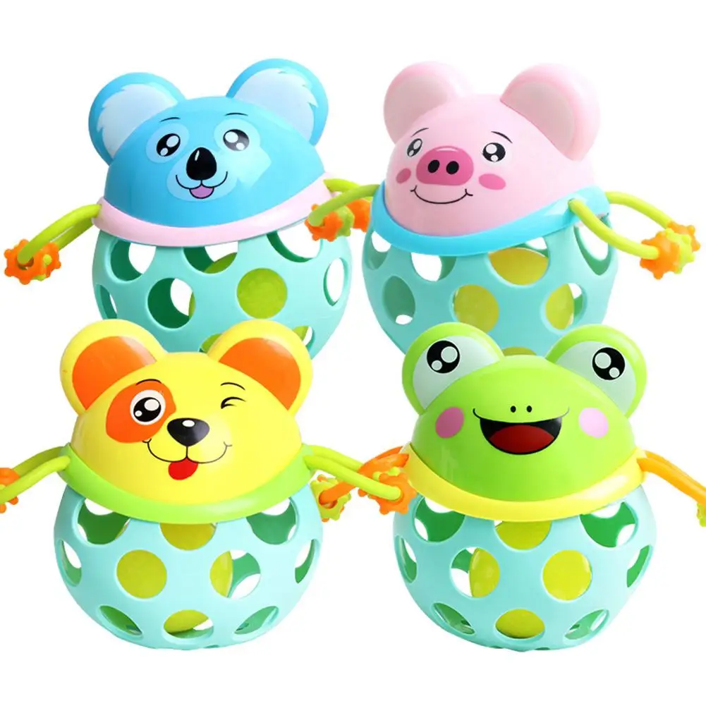 Hand Grasping Hole Bell Ring Ball Cute Animal Teether Rattle Toys for Kids Hand Grasping Hole Bell Ring Ball Cute Animal Teether Rattle Toys for Kids