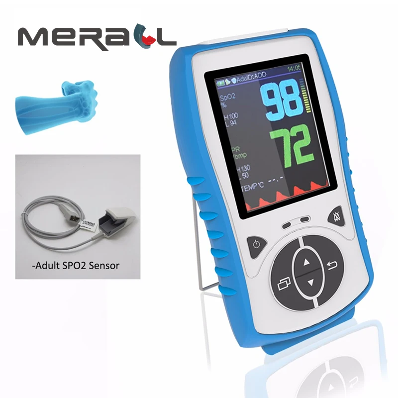 

Adult Sensor Handheld Pulse Oximeter With Temperature Probe Blood Oxygen Monitor Pulse Blood Oximetro CE Approval Pulse Oximetry