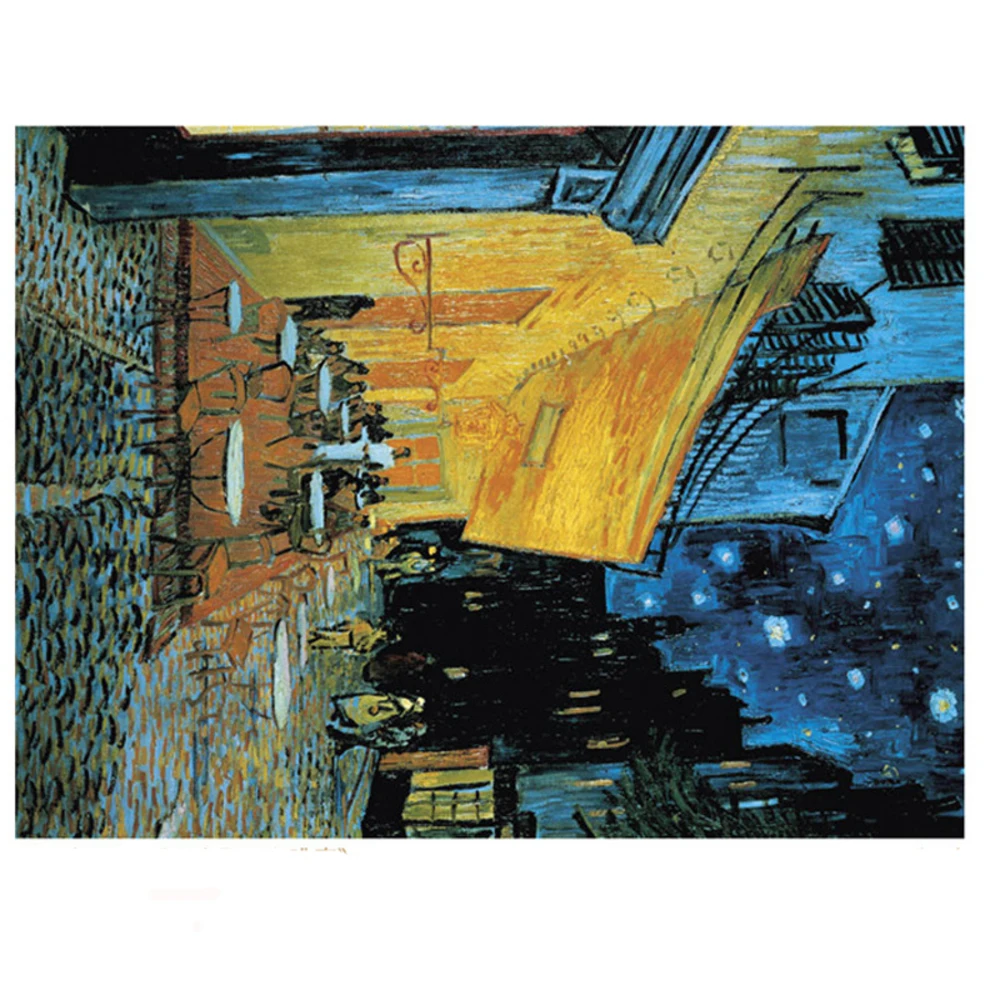 

1500 Pieces Puzzles Outdoor Coffee Shop Toy Painting 3D 1500 Piece Wooden Paper Collect Puzzle Gift for Valentine's Day