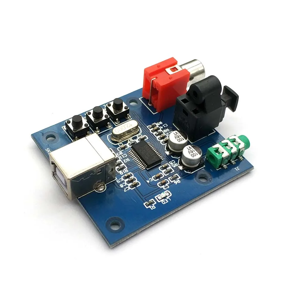 PCM2704 аудио DAC USB к S/PDIF звуковая карта декодер плата 3 5 мм аналоговый коаксиальный