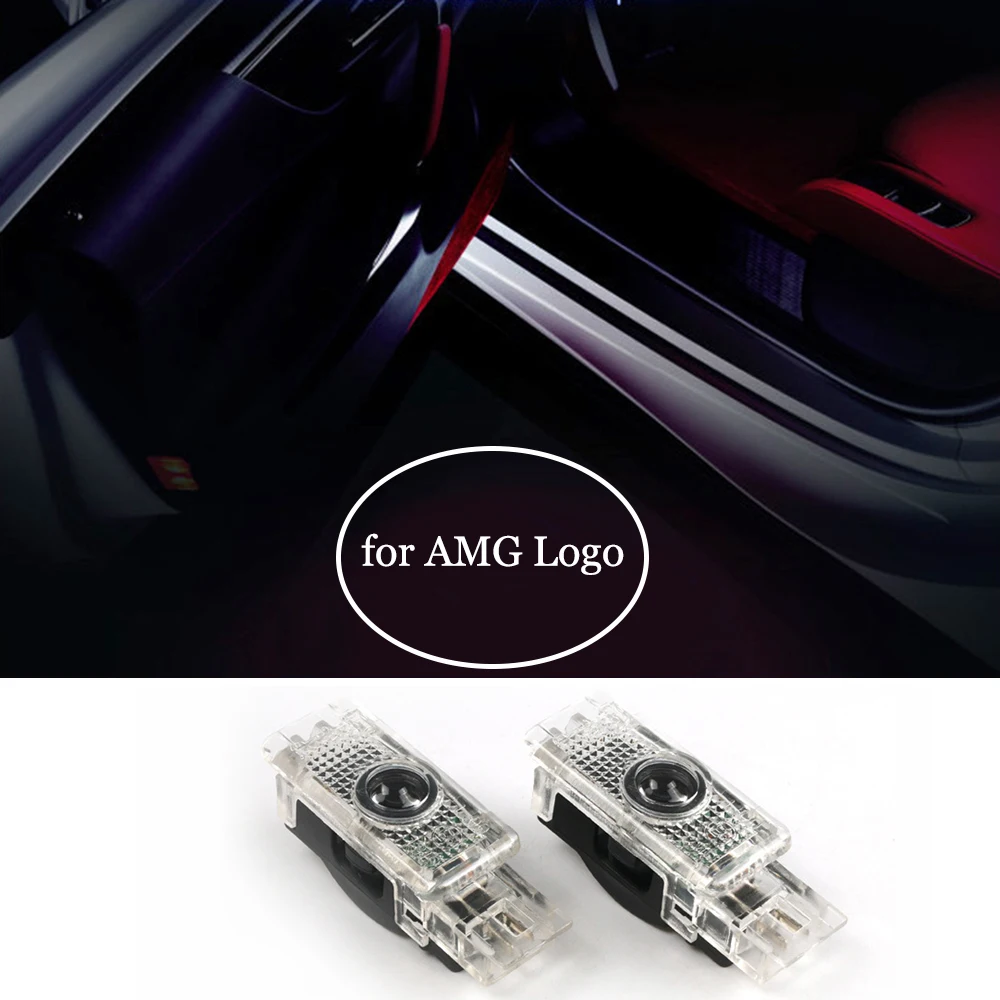 

2pcs 4pcs For AMG Logo Car Door Shadow Courtesy Welcome Light For Mercedes Maybach C Class W203 R171 R199 W639 SLR CLK Projector