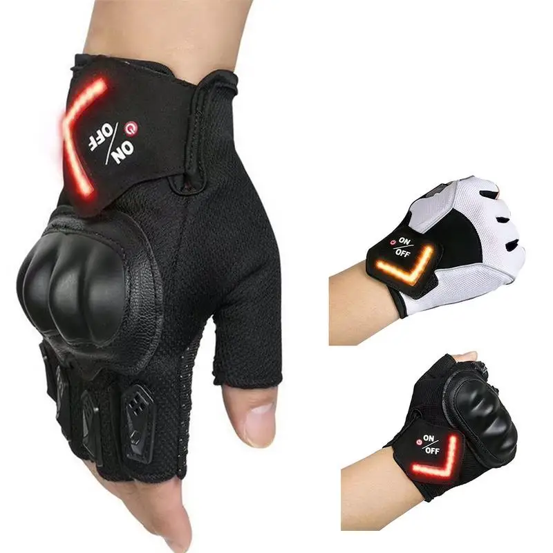 

Outdoor LED Turn Signal Warning Light Outdoor Riding Gloves Man Women Bicycle Cycling Outfit Tactical Gloves