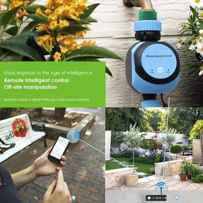 

Automatic Intelligent Electronic Water Timer Smart Phone Remote Garden Irrigation Controller Timer Watering System EU/US PLUG