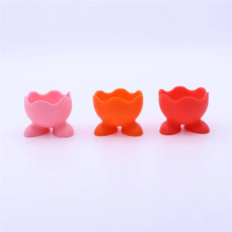 

3pcs/lot Creative Silicone Egg Cup Holder Food Grade Silicone Boiled Eggs Holder Boiler Holder Eggcup Kitchen Cooking Tool