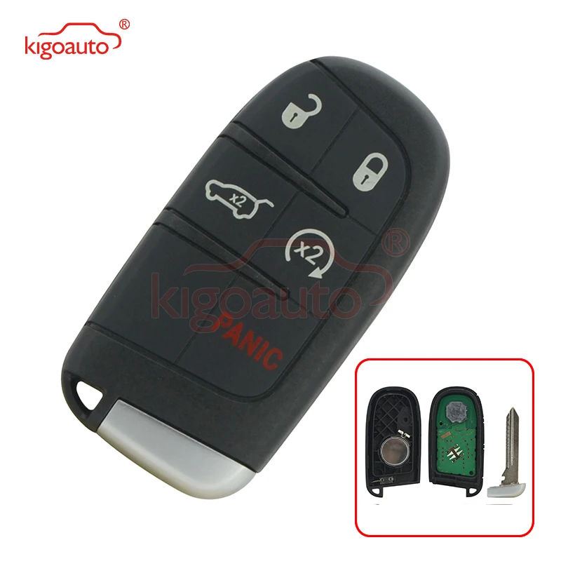 Kigoauto 68143505AC 68143505AB M3N-40821302 смарт-ключ 433 МГц 4 кнопки с тревогой для Jeep Grand Cherokee