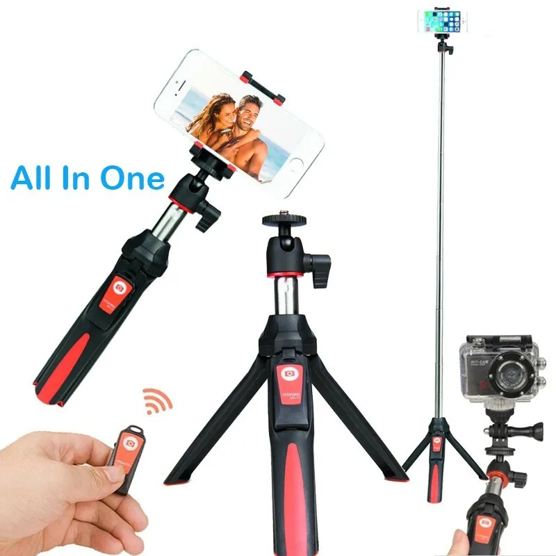 

Selfie Stick Tripod Stand 4 In 1 Extendable Monopod Bluetooth Remote Control Phone Mount For IPhone X 8 Android Gopro Recommend