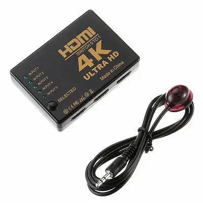 3D 4K 1080P 5 портов HDMI переключатель разветвитель концентратор + ИК пульт