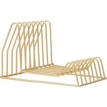 

Vintage Magazine Holder & Book Rack, Vintage Hill Desktop File Organizer Iron Art Desktop Storage Rack Bookshelf For Office Ho