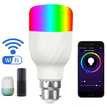 

B22 11W WiFi Voice Contro Smart LED Bulb Magic RGB Wireless Light Bulb Compatible Alexa Google Colorful Lampada Lamp Dropship