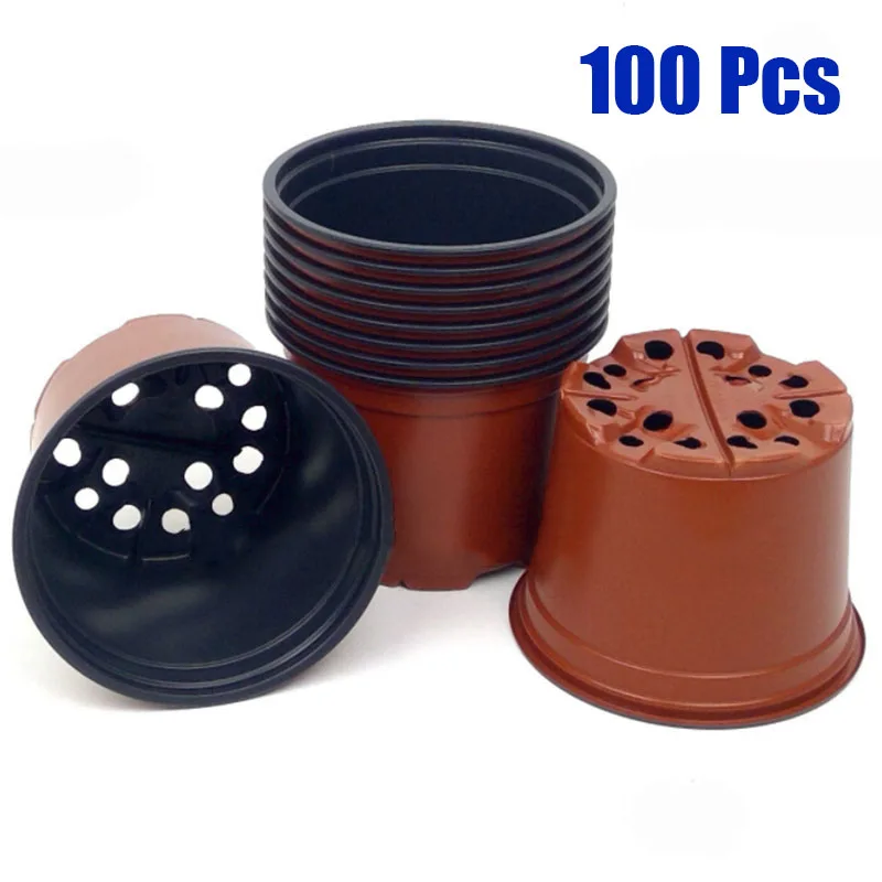 

10/20/50/100PCS Plastic Nursery Pot Seedlings Flower Plant Container Garden Seed