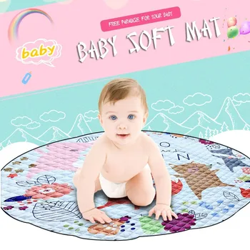 

Cartoon Animals Fox Baby Play Mats Child Crawling Blanket Carpet Toys Storage Bag Nordic Kids Room Decor Playing Mat Children