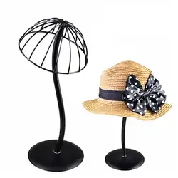 Демонстрационная стойка для шляп отдельно стоящий черный металл рыбак шляпа стойки соломенная шляпа декоративный парик держатель для
