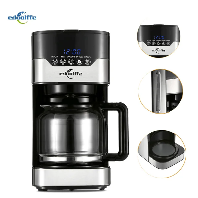 EDOOLFFE MD 259T 1.5L Smart Programmable Drip Coffee Machine With