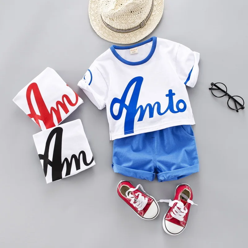 

Summer Baby Boy Girl Clothes Toddler Letter Pattern T Shirt Shorts 2pcs/set Children Fashion Cotton Garment Kid Casual Tracksuit