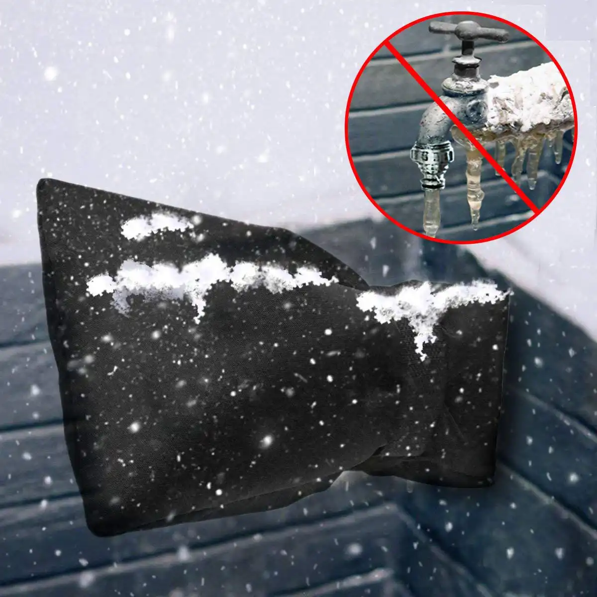 1pc Oxford Cloth Winter Water Tap Cover Bag Stop Freezing Faucet