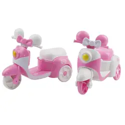 Трехколесный маленький мотоцикл с куклами, аксессуары для девочек, мотоцикл для детей, Милая мини-модель, модель автомобиля для девочек