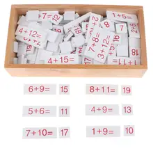 Kids Montessori Materials Mathematics Teaching Aids Preschool Learning Addition Math Exercise Enlightenment Developmental Toys