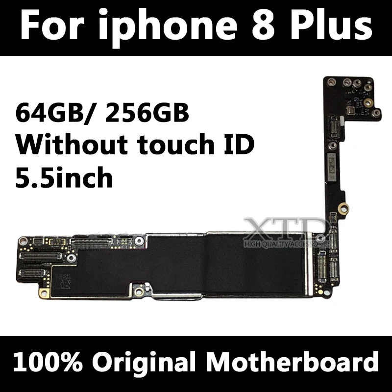 

Logic Board For iPhone 8 Plus 100% Original Unlocked Mainboard For 8P 64GB / 256GB Without Touch ID Motherboard With IOS