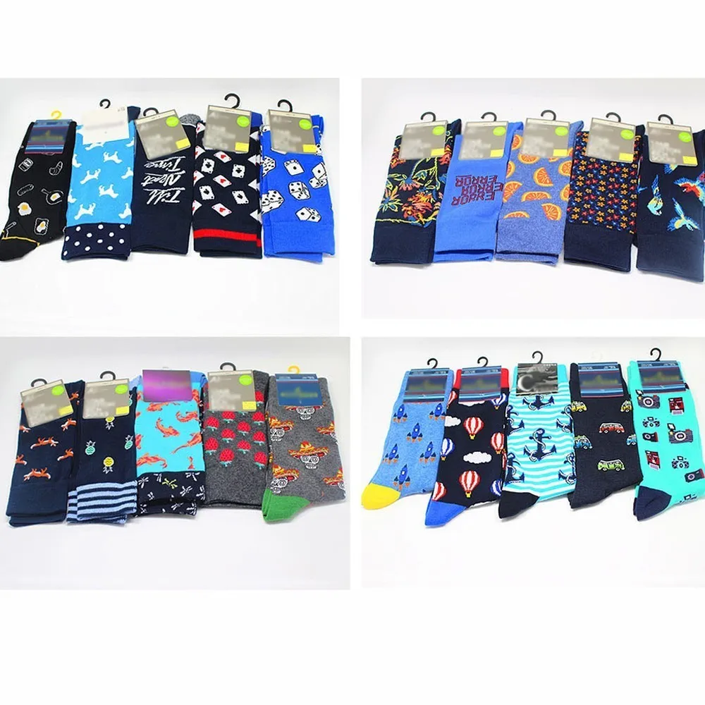 

PEONFLY Cool Food Animal Hip Hop Crew Socks Funny Street Happy Socks Men Harajuku Divertidos Skateboard Chaussette Homme