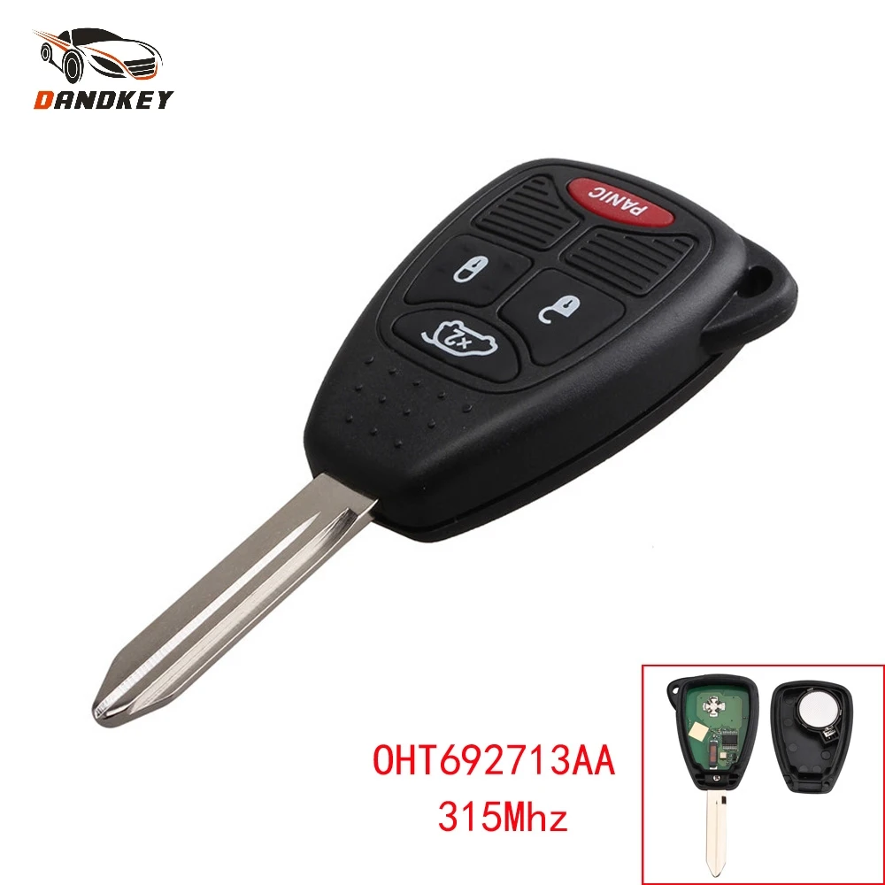Dandkey 4 3+ 1 кнопка для Jeep Grand Chrysler 300 Aspen 2007-2009 Dodge charger 2006-2007 OHT692713AA 315 МГц Smart Remote Автомобильный ключ