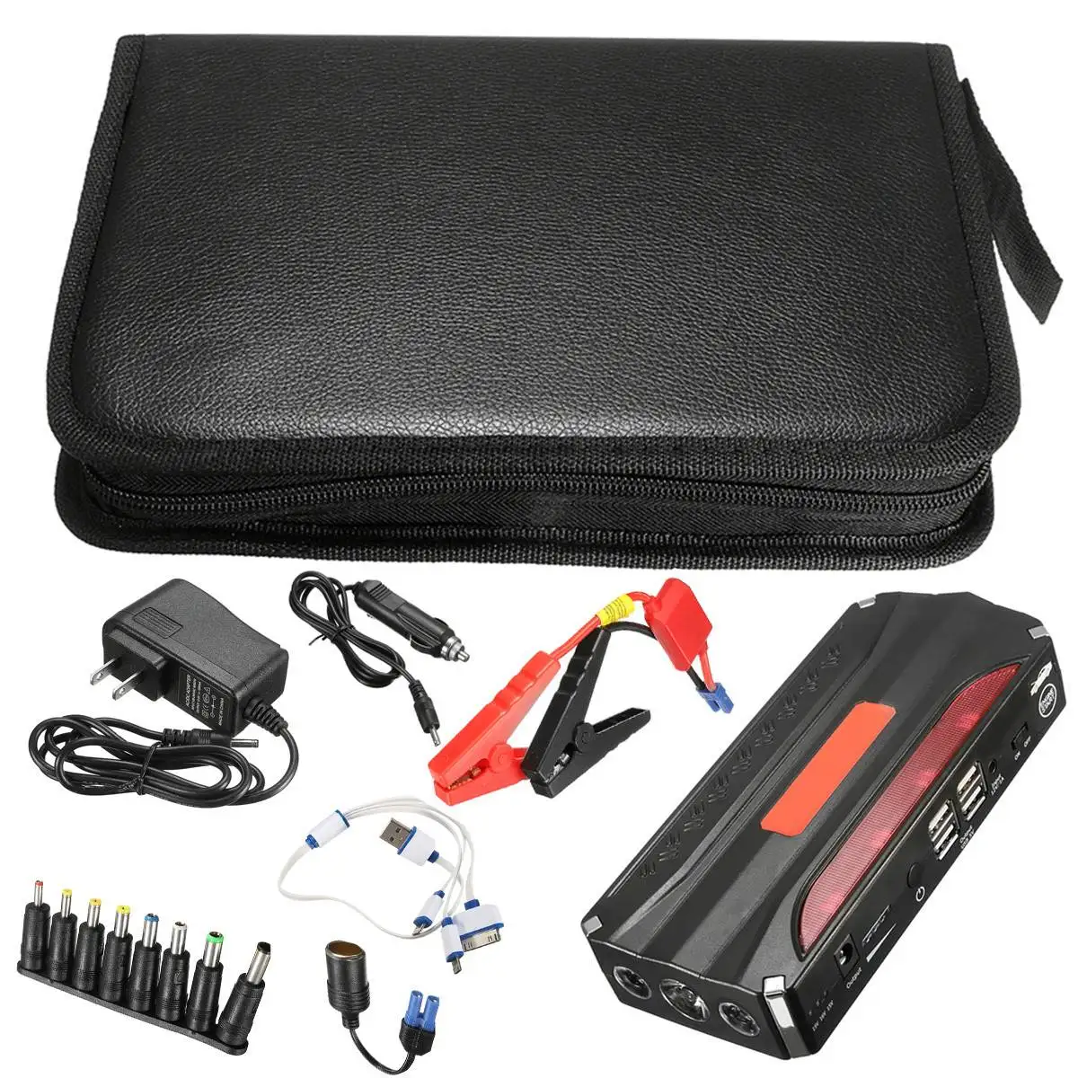 

Multi Function Practical 69800mAh LED 4 USB Car Jump Starter Booster Portable Power Bank Backup Charger For Auto Starting Device