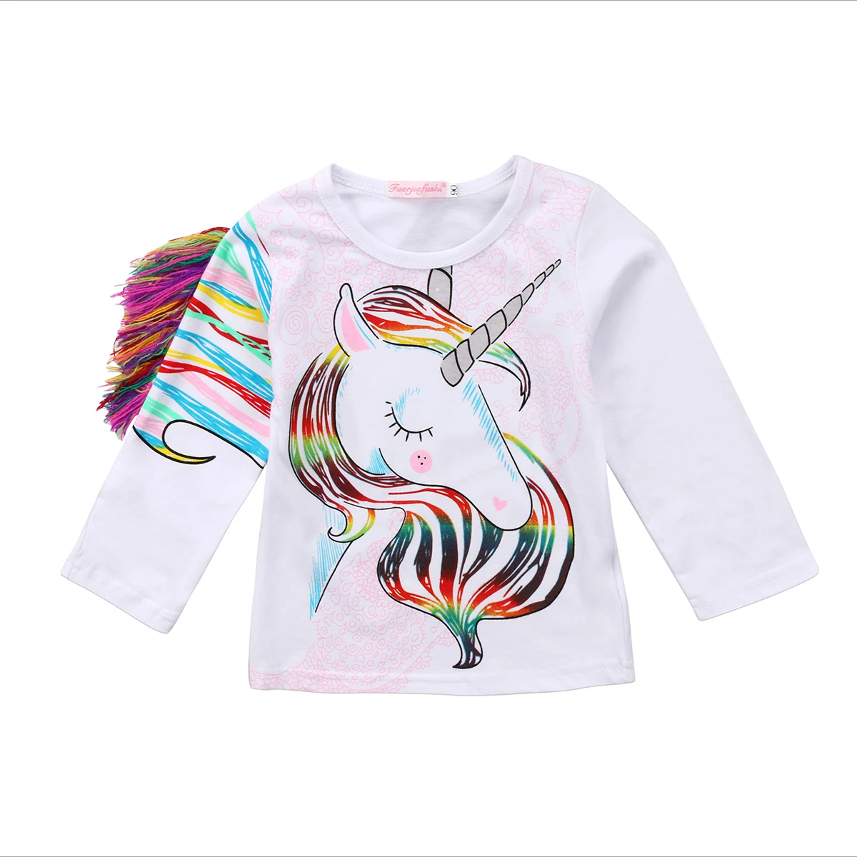 

Cute Unicorn Toddler Infant Kids Girls Summer Long Sleeve Tops T-shirt Clothes 2-6Years