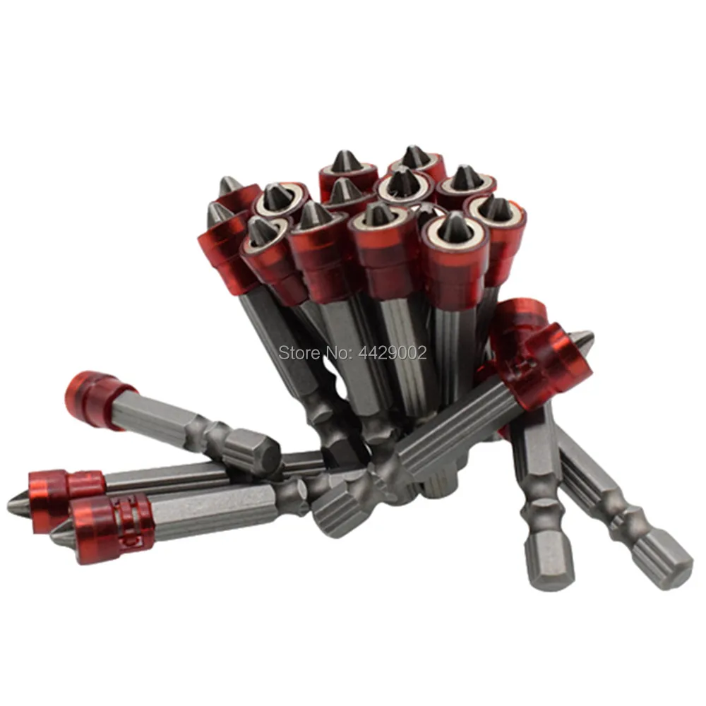 20pcs 50mm PH2 Drywall Screw Bit Holder 1/4inch Hex Shank Drill Screw Plasterboard