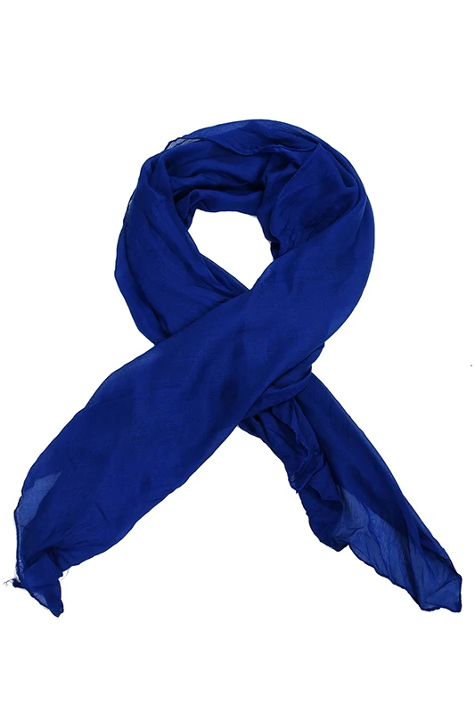 

Women Pure Candy Long Crinkle Soft Scarf (royal blue)